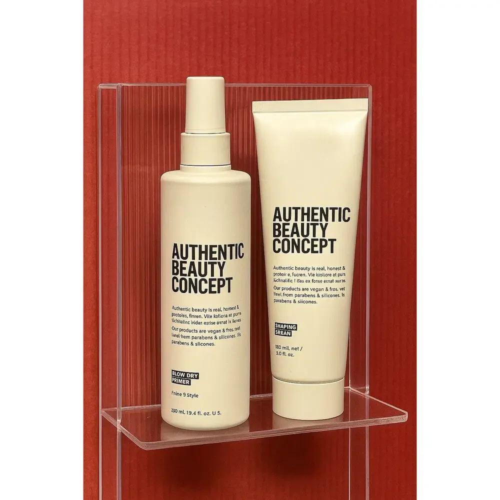 Authentic Beauty Concept Blow Dry Primer & Shaping Cream Set Hair Styling Bundle
